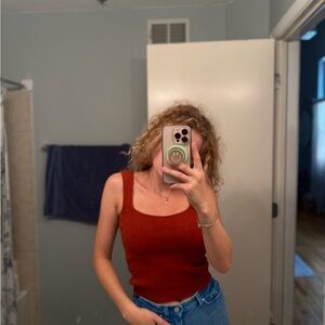 Vince Brick Red Tank Top